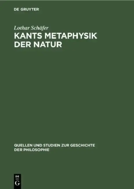 Cover of Kants Metaphysik der Natur