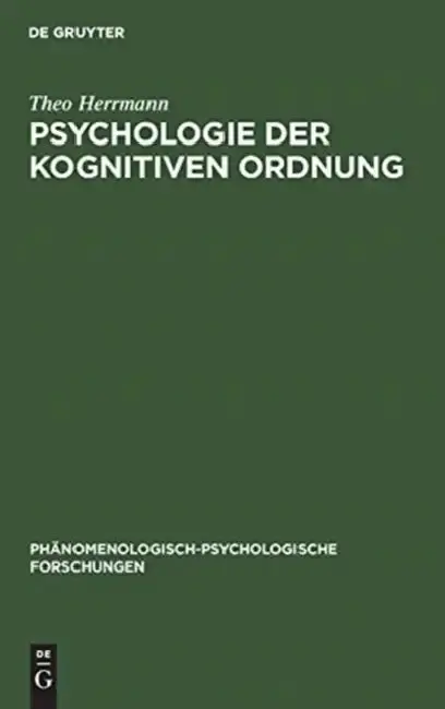Cover of Psychologie der kognitiven Ordnung
