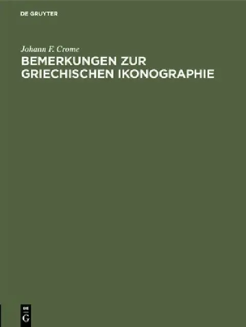 Cover of Bemerkungen Zur Griechischen Ikonographie