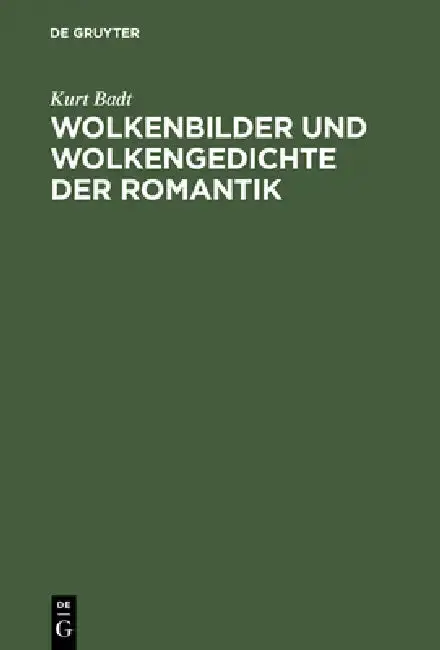 Cover of Wolkenbilder und Wolkengedichte der Romantik