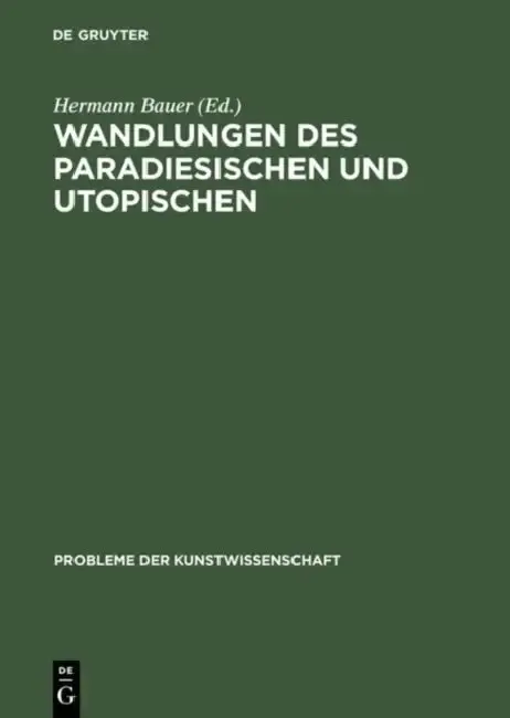 Cover of Wandlungen des Paradiesischen und Utopischen
