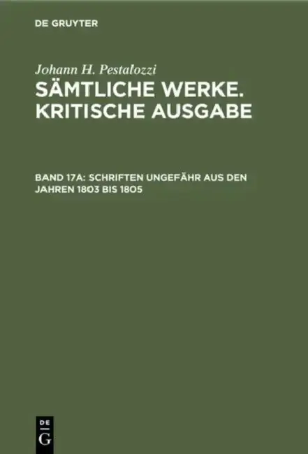 Cover of Schriften ungefähr aus den Jahren 1803 bis 1805
