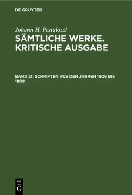 Cover of Schriften aus den Jahren 1806 bis 1809