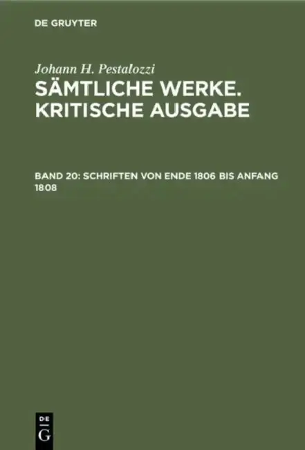 Cover of Schriften von Ende 1806 bis Anfang 1808