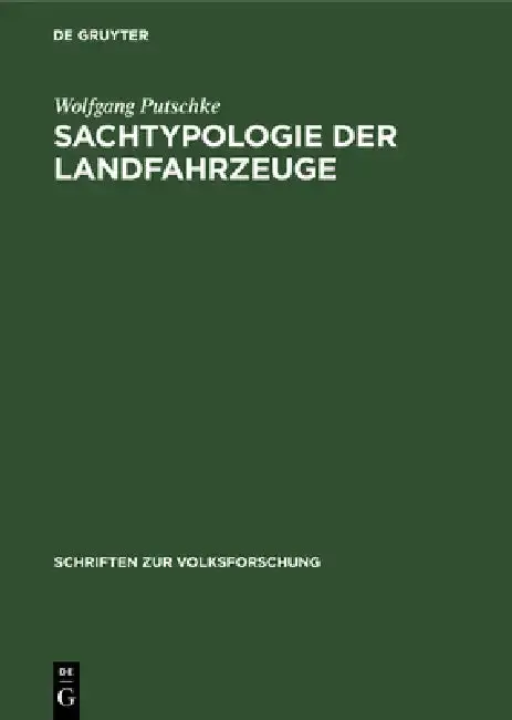 Cover of Sachtypologie der Landfahrzeuge