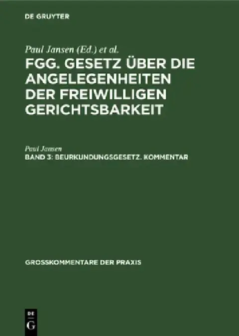 Cover of Beurkundungsgesetz. Kommentar