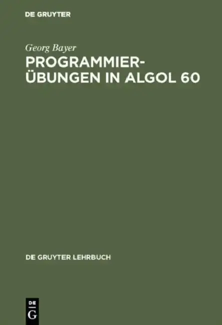 Cover of Programmierübungen in ALGOL 60