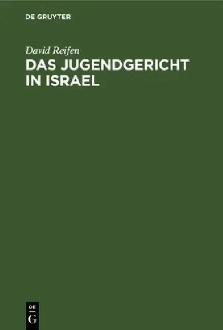 Cover of Das Jugendgericht in Israel