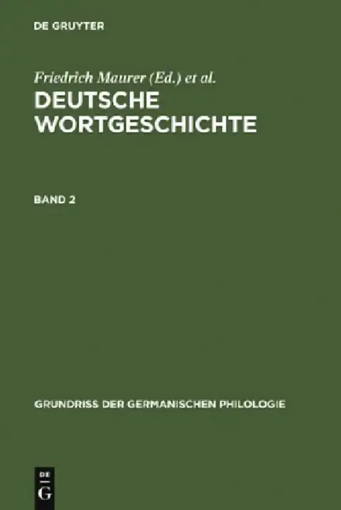 Cover of Deutsche Wortgeschichte. Band 2