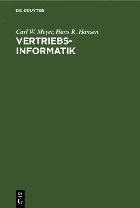 Cover of Vertriebsinformatik