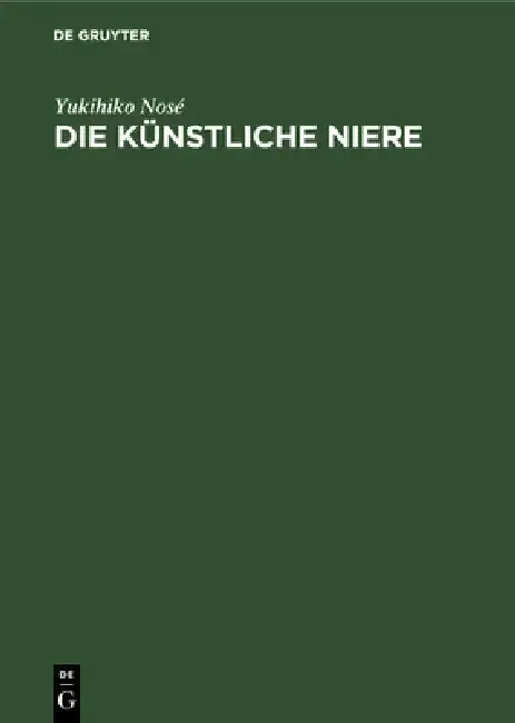 Cover of Die künstliche Niere