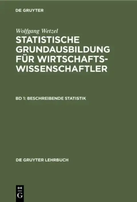 Cover of Beschreibende Statistik