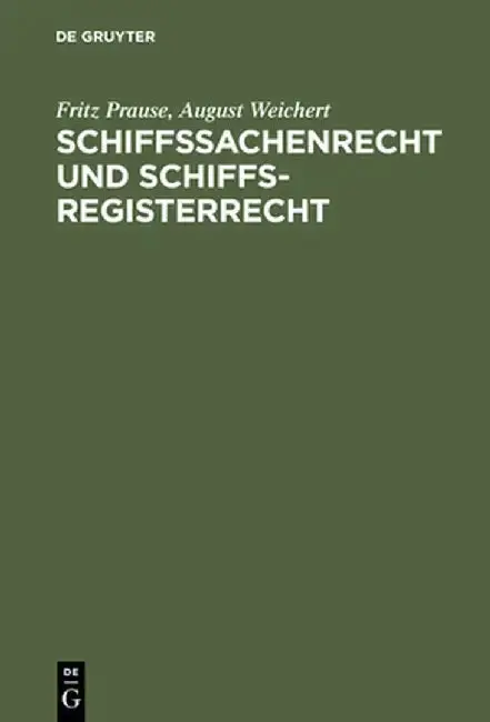 Cover of Schiffssachenrecht Und Schiffsregisterrecht