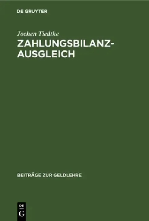 Cover of Zahlungsbilanzausgleich
