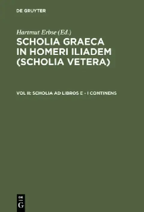 Cover of Scholia AD Libros E - I Continens