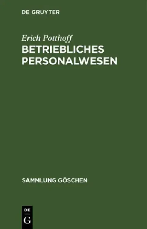 Cover of Betriebliches Personalwesen