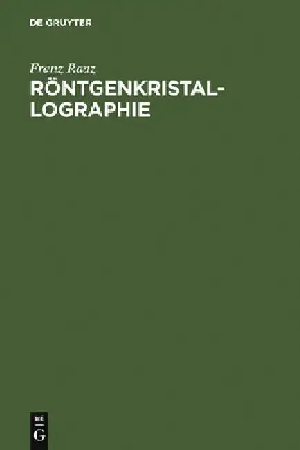 Cover of Röntgenkristallographie