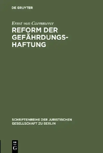 Cover of Reform der Gefährdungshaftung