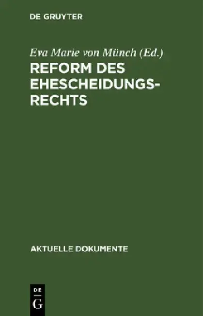 Cover of Reform des Ehescheidungsrechts