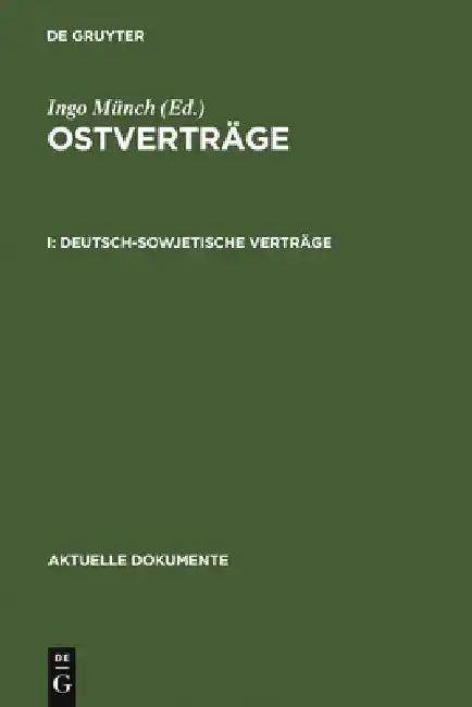 Cover of Deutsch-Sowjetische Verträge