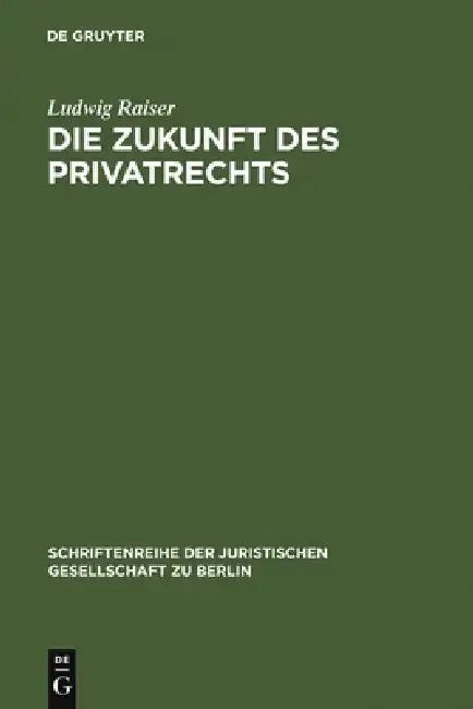 Cover of Die Zukunft des Privatrechts