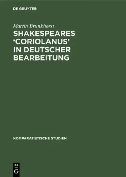 Cover of Shakespeares 'Coriolanus' in Deutscher Bearbeitung