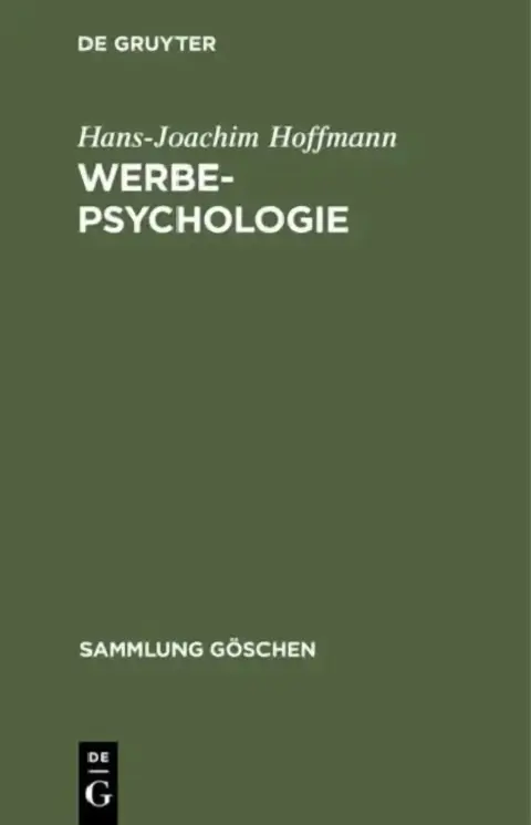 Cover of Werbepsychologie