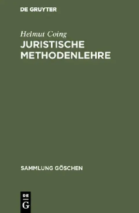 Cover of Juristische Methodenlehre