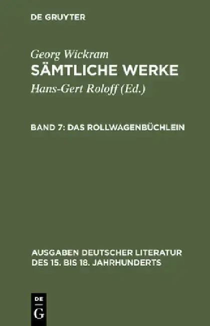 Cover of Sämtliche Werke, Band 7, Das Rollwagenbüchlein