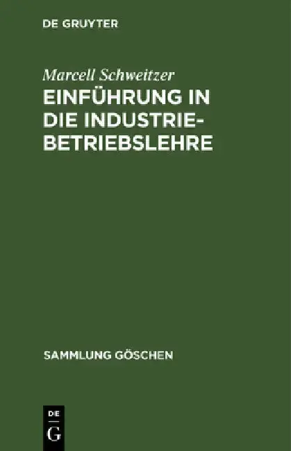 Cover of Einführung in die Industriebetriebslehre