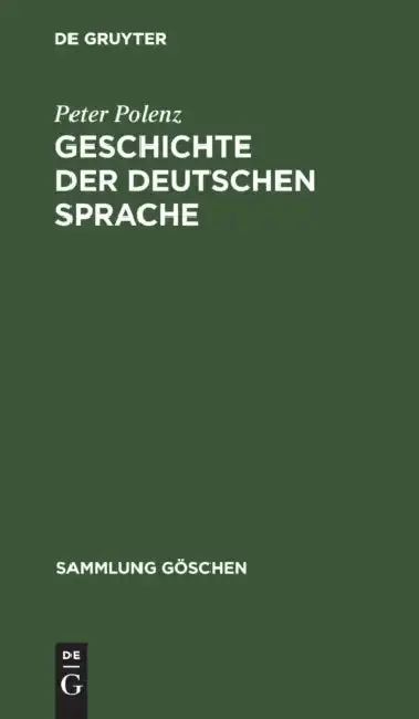 Cover of Geschichte Der Deutschen Sprache
