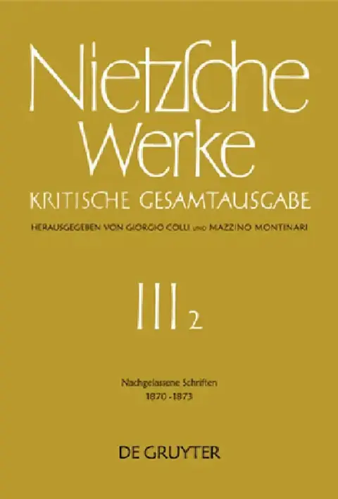 Cover of Nachgelassene Schriften 1870 - 1873
