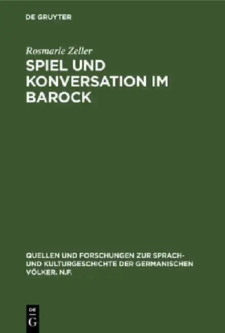 Cover of Spiel Und Konversation Im Barock