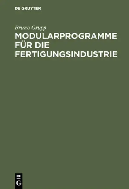 Cover of Modularprogramme für die Fertigungsindustrie