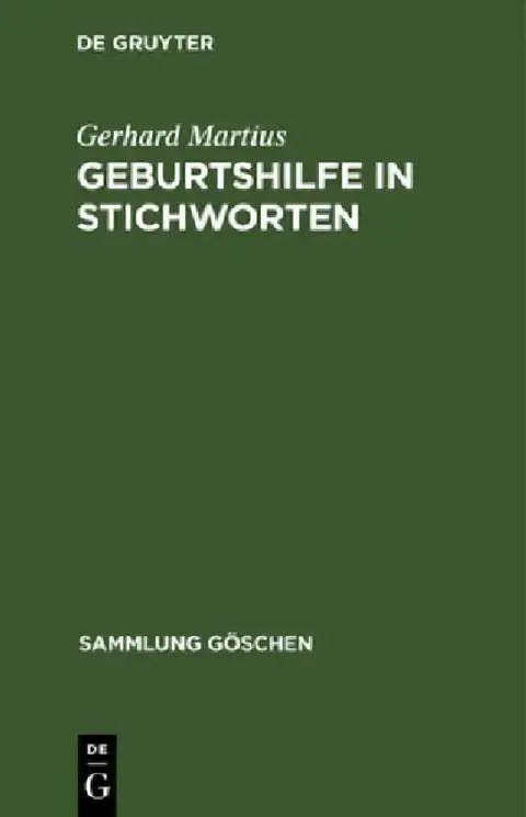 Cover of Geburtshilfe in Stichworten