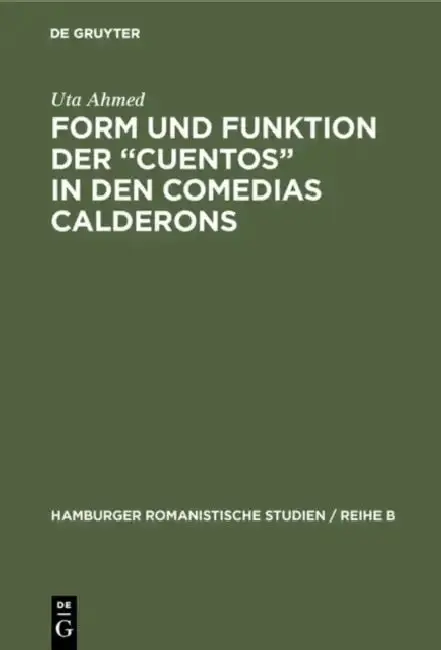 Cover of Form und Funktion der "Cuentos" in den Comedias Calderons