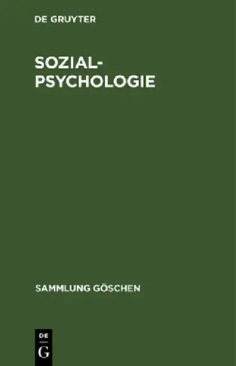 Cover of Sozialpsychologie