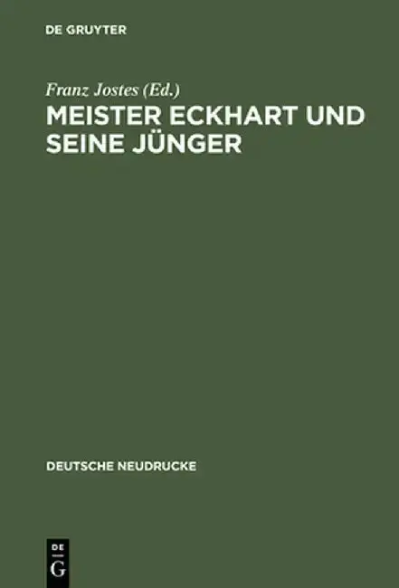 Cover of Meister Eckhart Und Seine Jünger