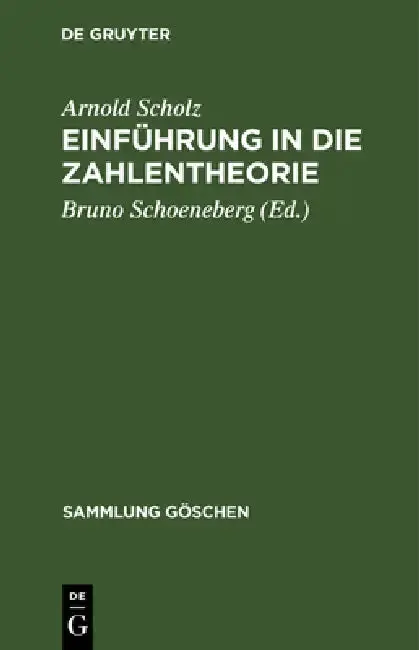 Cover of Einführung in die Zahlentheorie