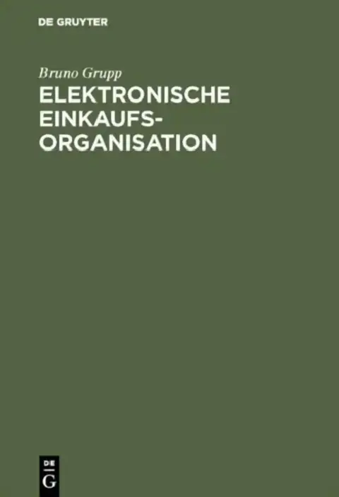 Cover of Elektronische Einkaufsorganisation