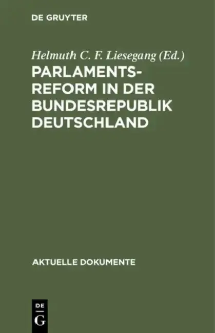Cover of Parlamentsreform in der Bundesrepublik Deutschland