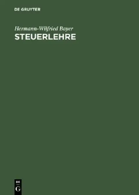 Cover of Steuerlehre