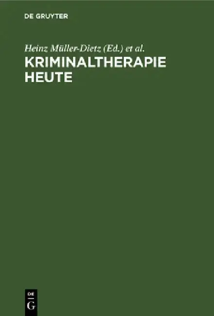 Cover of Kriminaltherapie heute