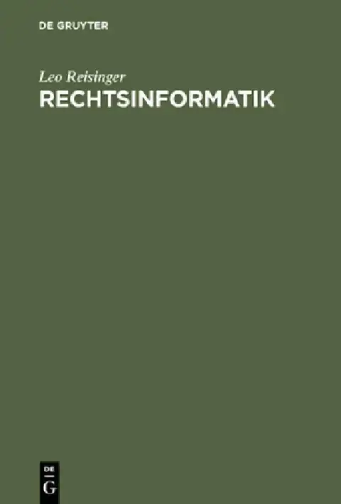 Cover of Rechtsinformatik
