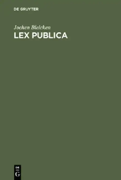 Cover of Lex publica