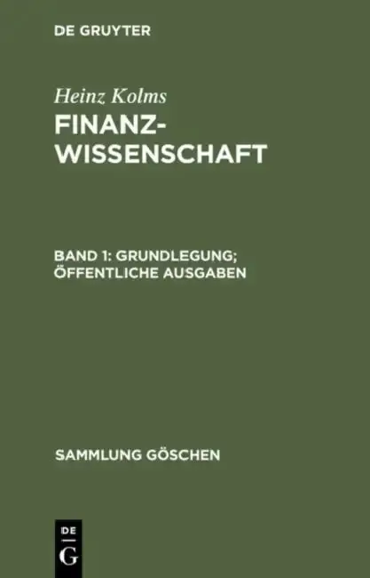 Cover of Grundlegung. Öffentliche Ausgaben