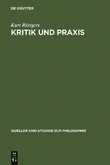 Cover of Kritik Und PRAXIS