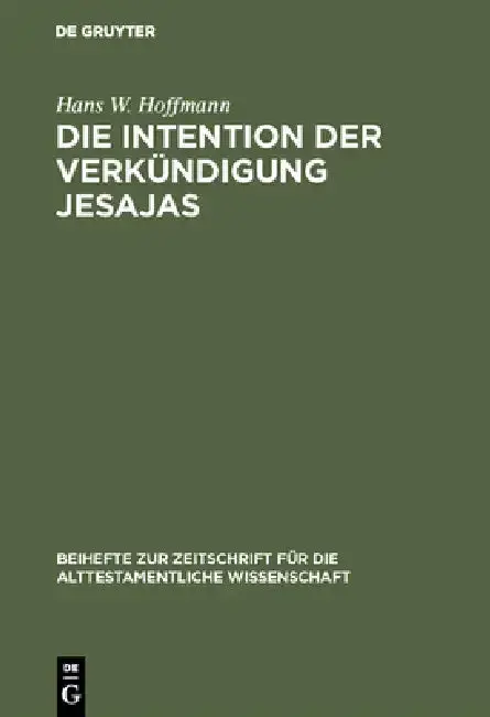 Cover of Die Intention der Verkündigung Jesajas