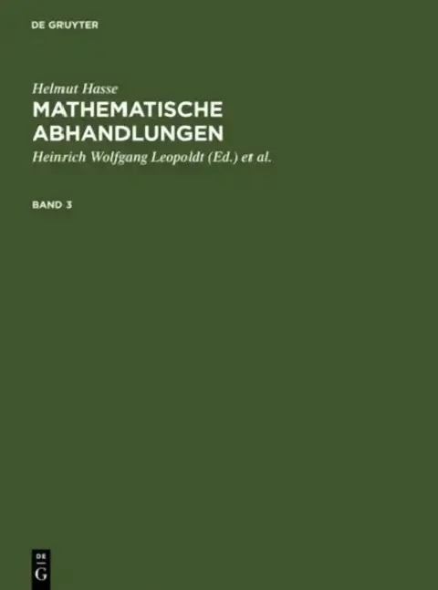 Cover of Helmut Hasse