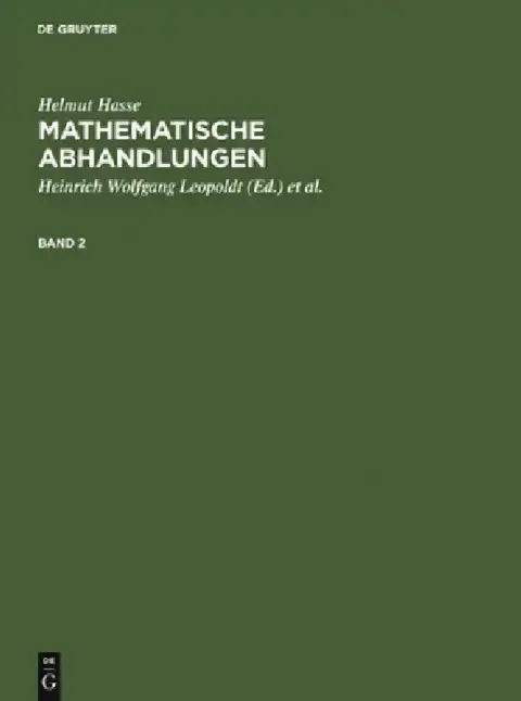 Cover of Helmut Hasse